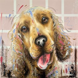 Loving Life by Samantha Ellis - Original Painting on Box Canvas sized 30x30 inches. Available from Whitewall Galleries