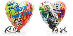 Balloon Heart by Mr. Brainwash - Mixed Media Sculpture sized 14x17 inches. Available from Whitewall Galleries