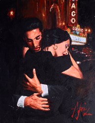 Chicago by Fabian Perez - Original Painting on Stretched Canvas sized 14x18 inches. Available from Whitewall Galleries