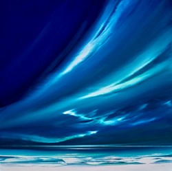 Nordic Sky III by Jonathan Shaw - Original Painting on Board sized 40x40 inches. Available from Whitewall Galleries