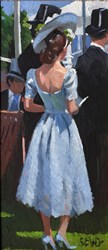 Lady in Blue by Sherree Valentine Daines - Original Painting on Board sized 6x12 inches. Available from Whitewall Galleries