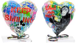 Balloon Heart by Mr. Brainwash - Mixed Media Sculpture sized 14x17 inches. Available from Whitewall Galleries