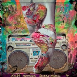 Lose Yourself in the Music by Dan Pearce - Original Mixed Media on Board sized 41x41 inches. Available from Whitewall Galleries