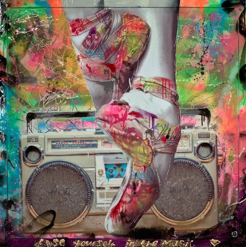 Lose Yourself in the Music by Dan Pearce - Original Mixed Media on Board