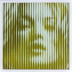 Kate Moss-Gold by VeeBee - Original sized 19x19 inches. Available from Whitewall Galleries