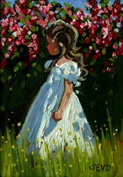 Blossom and Beauty by Sherree Valentine Daines - Original Painting on Board sized 6x8 inches. Available from Whitewall Galleries