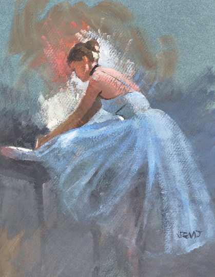 Anticipation by Sherree Valentine Daines - Original Drawing on Mounted Paper
