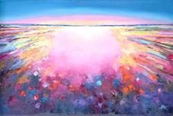 Sunrise Shapes by Anna Gammans - Original Painting on Stretched Canvas sized 36x24 inches. Available from Whitewall Galleries