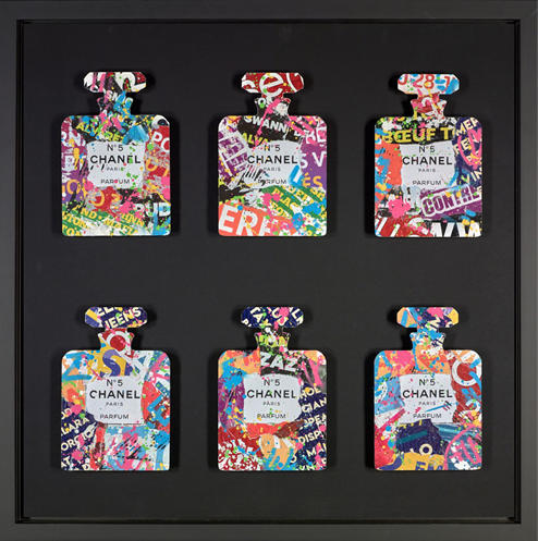 Fragrance de rue by Aiiroh - Framed Original Mixed Media on Board