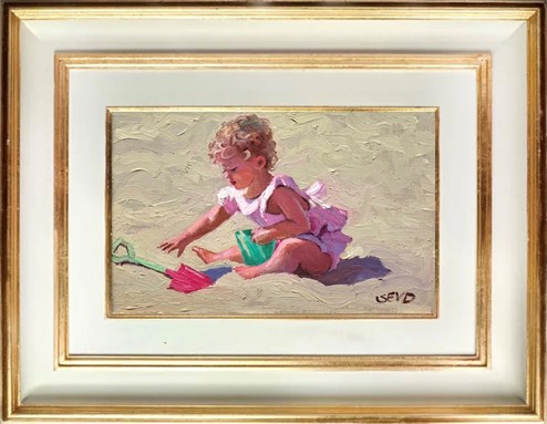 Pretty in Pink by Sherree Valentine Daines - Framed Original Painting on Board