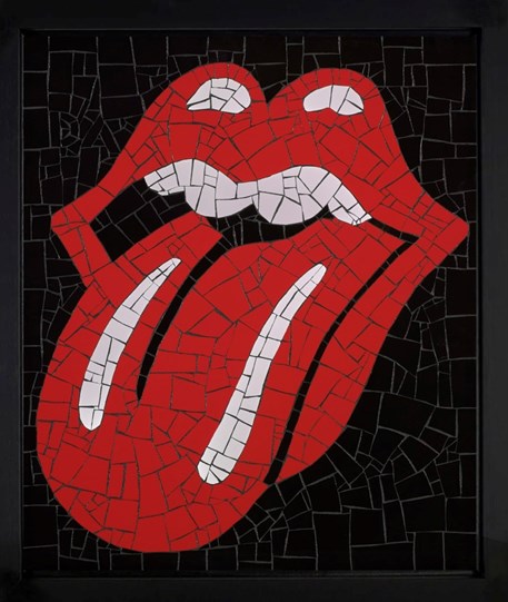 Tongue and Lips by David Arnott - Framed Original Mosaic
