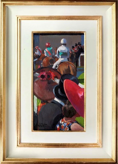 Race Day Anticipation by Sherree Valentine Daines - Framed Original Painting on Board