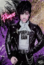 Purple Rain by Mr. Sly - Original Glazed Mixed Media on Board sized 32x46 inches. Available from Whitewall Galleries
