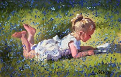 Lazy Days by Sherree Valentine Daines - Original Painting on Canvas sized 12x8 inches. Available from Whitewall Galleries