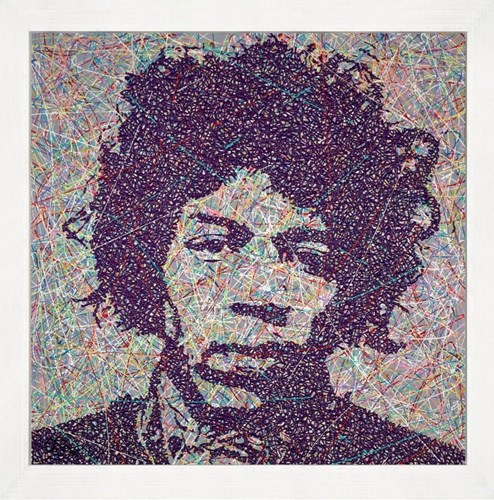 Jimi by Jim Dowie - Framed Original Painting on Box Canvas