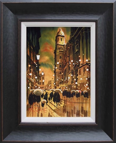 Light on the Tower by Peter J Rodgers - Framed Original Painting on Paper