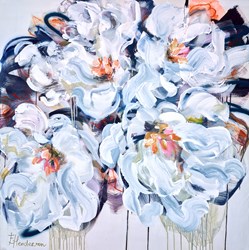 City Of Blossoms by Elena Henderson - Original Painting on Box Canvas sized 46x46 inches. Available from Whitewall Galleries