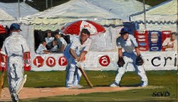 Match Day by Sherree Valentine Daines - Original Painting on Board sized 8x5 inches. Available from Whitewall Galleries