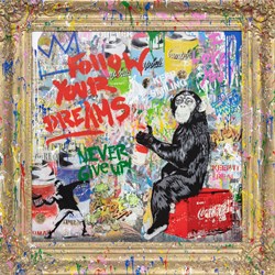Everyday Life by Mr. Brainwash - Mixed Media on Canvas with Museum Frame sized 54x54 inches. Available from Whitewall Galleries