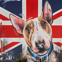 Bully Love V by Samantha Ellis - Original Painting on Box Canvas sized 30x30 inches. Available from Whitewall Galleries