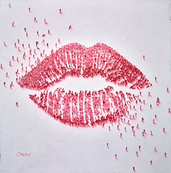 Kiss Me Again by Craig Alan - Original Painting on Box Canvas sized 44x44 inches. Available from Whitewall Galleries