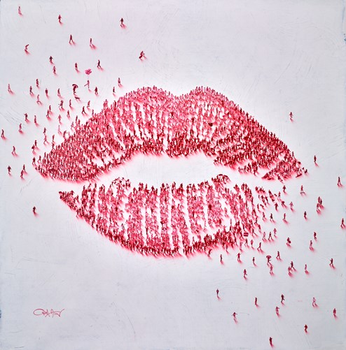 Kiss Me Again by Craig Alan - Original Painting on Box Canvas