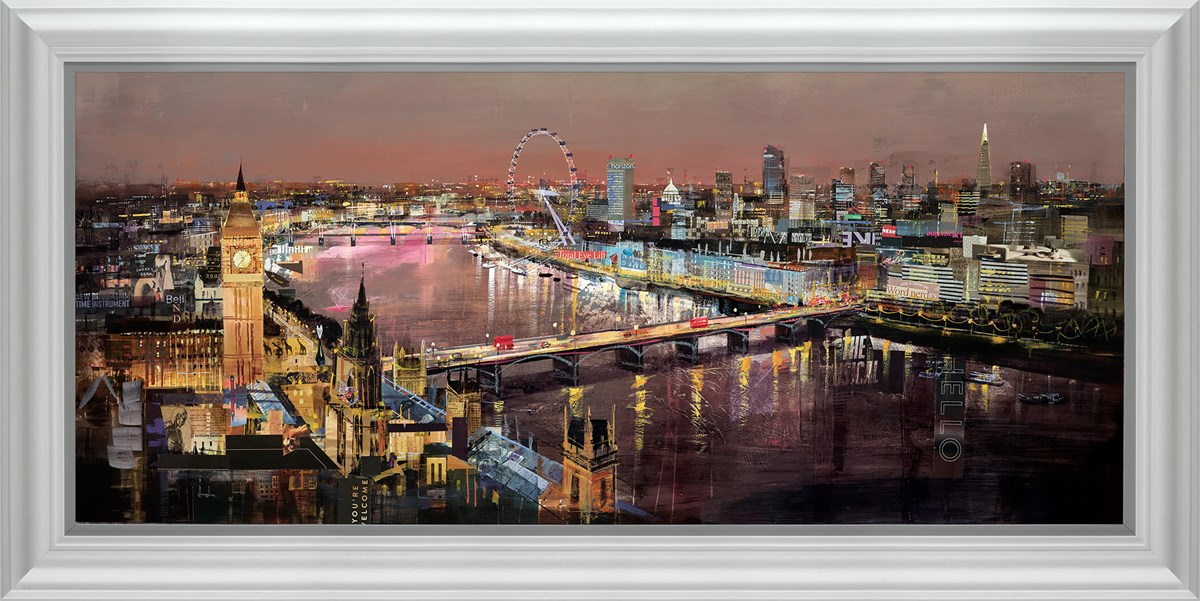 Glowing Places framed image