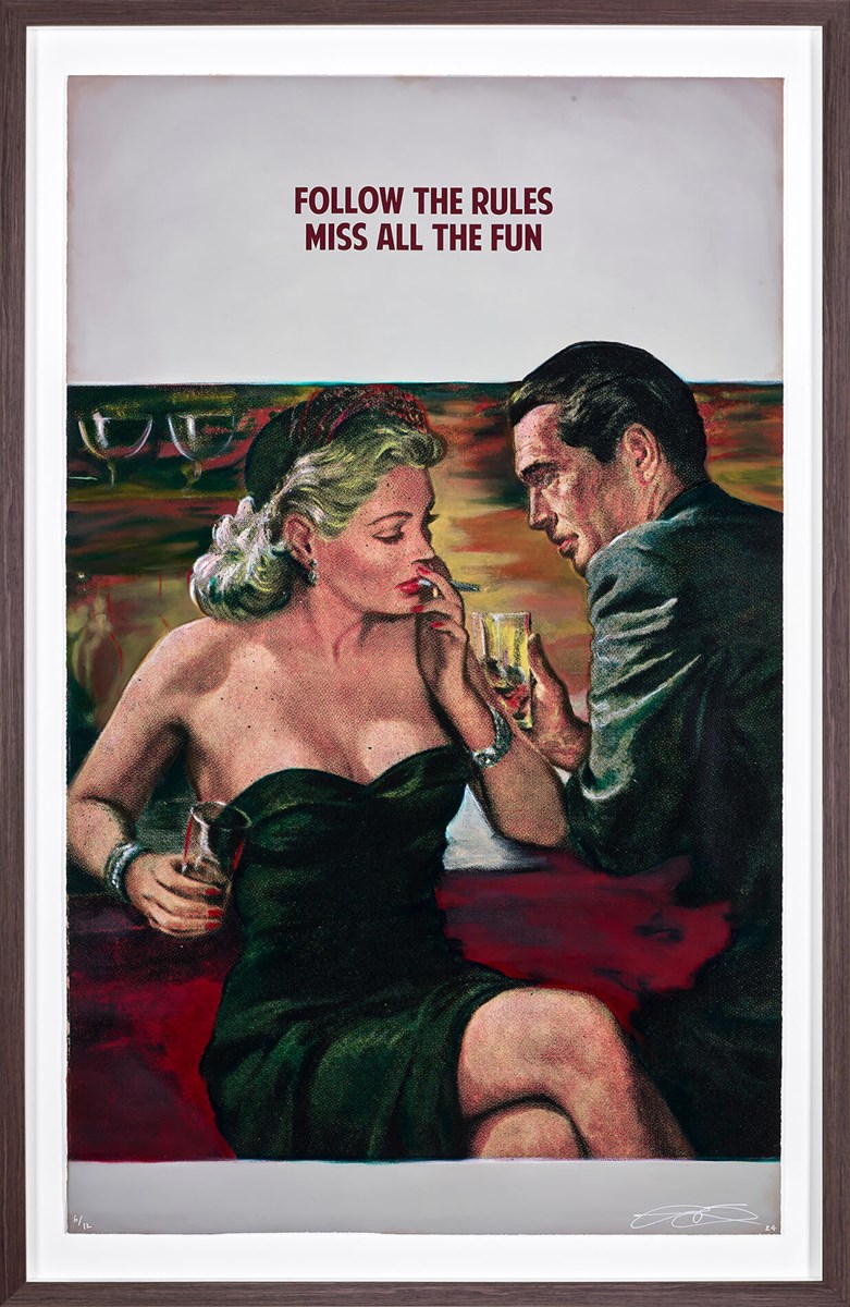 Follow the Rules, Miss all the Fun (Unique) framed image