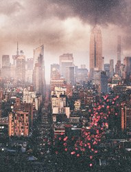 Balloons over NYC by David Drebin - C-Type Print with Diamond Dust sized 30x39 inches. Available from Whitewall Galleries