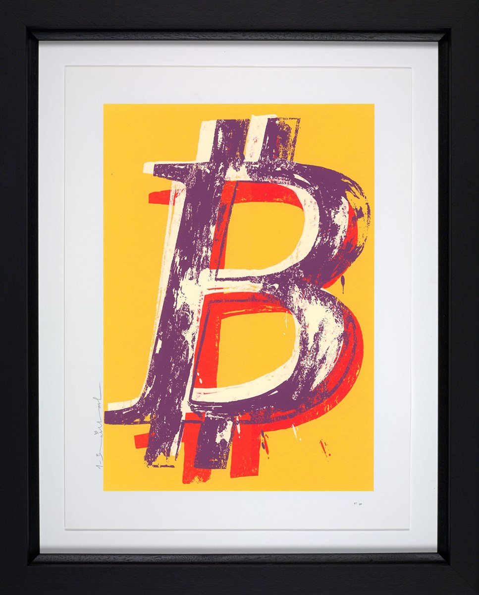 Bitcoin (Yellow) by Mr. Brainwash | Genesis Gallery