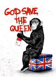 God Save the Queen by Mr. Brainwash - Silkscreen Paper Edition sized 22x30 inches. Available from Whitewall Galleries