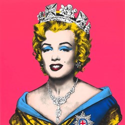 Queen Marilyn (Pink) by Mr. Brainwash - Silkscreen Paper Edition sized 32x32 inches. Available from Whitewall Galleries