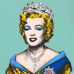 Queen Marilyn (Blue) by Mr. Brainwash - Silkscreen Paper Edition sized 32x32 inches. Available from Whitewall Galleries