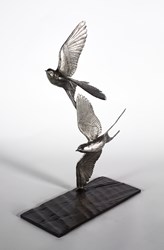 Flight of Love by Michael Simpson - Stainless Steel Sculpture sized 10x15 inches. Available from Whitewall Galleries