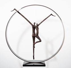 Secure II by Michael Speller - Bronze Sculpture sized 43x44 inches. Available from Whitewall Galleries