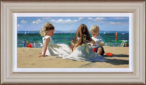 Joyful Days by the Sea by Sherree Valentine Daines - Framed Canvas on Board
