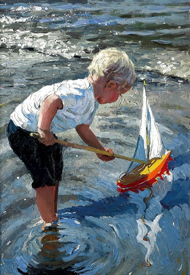 White Sails by Sherree Valentine Daines - Canvas on Board