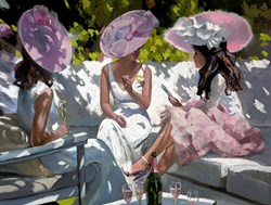 Pink Champagne, Ascot by Sherree Valentine Daines - Canvas on Board sized 26x19 inches. Available from Whitewall Galleries