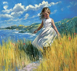 A Coastal Stroll by Sherree Valentine Daines - Canvas on Board sized 28x26 inches. Available from Whitewall Galleries