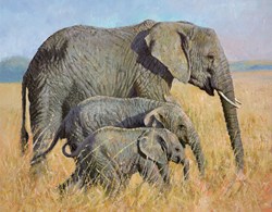Family Outing by Tony Forrest - Canvas on Board sized 18x14 inches. Available from Whitewall Galleries