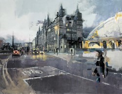 Liverpool Lime Street Station by Christian Hook - Limited Edition Canvas on Board sized 24x19 inches. Available from Whitewall Galleries