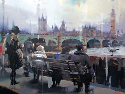 Embankment by Christian Hook - Limited Edition Canvas on Board sized 25x19 inches. Available from Whitewall Galleries