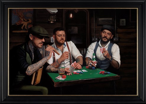 Back At The Gentleman and Rogues Club by Vincent Kamp - Framed Limited Edition Stretch Canvas
