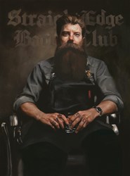 Straight Edge Barber Club by Vincent Kamp - Limited Edition on Canvas sized 15x20 inches. Available from Whitewall Galleries