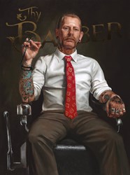 Trust Thy Barber by Vincent Kamp - Limited Edition on Canvas sized 15x20 inches. Available from Whitewall Galleries