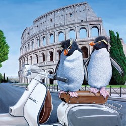 Roman Holiday by Steve Tandy - Limited Edition on Canvas sized 16x16 inches. Available from Whitewall Galleries