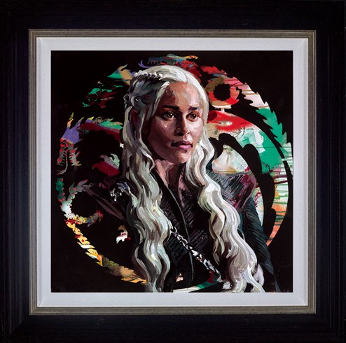 Mother of Dragons by Zinsky - Framed Embellished Canvas on Board